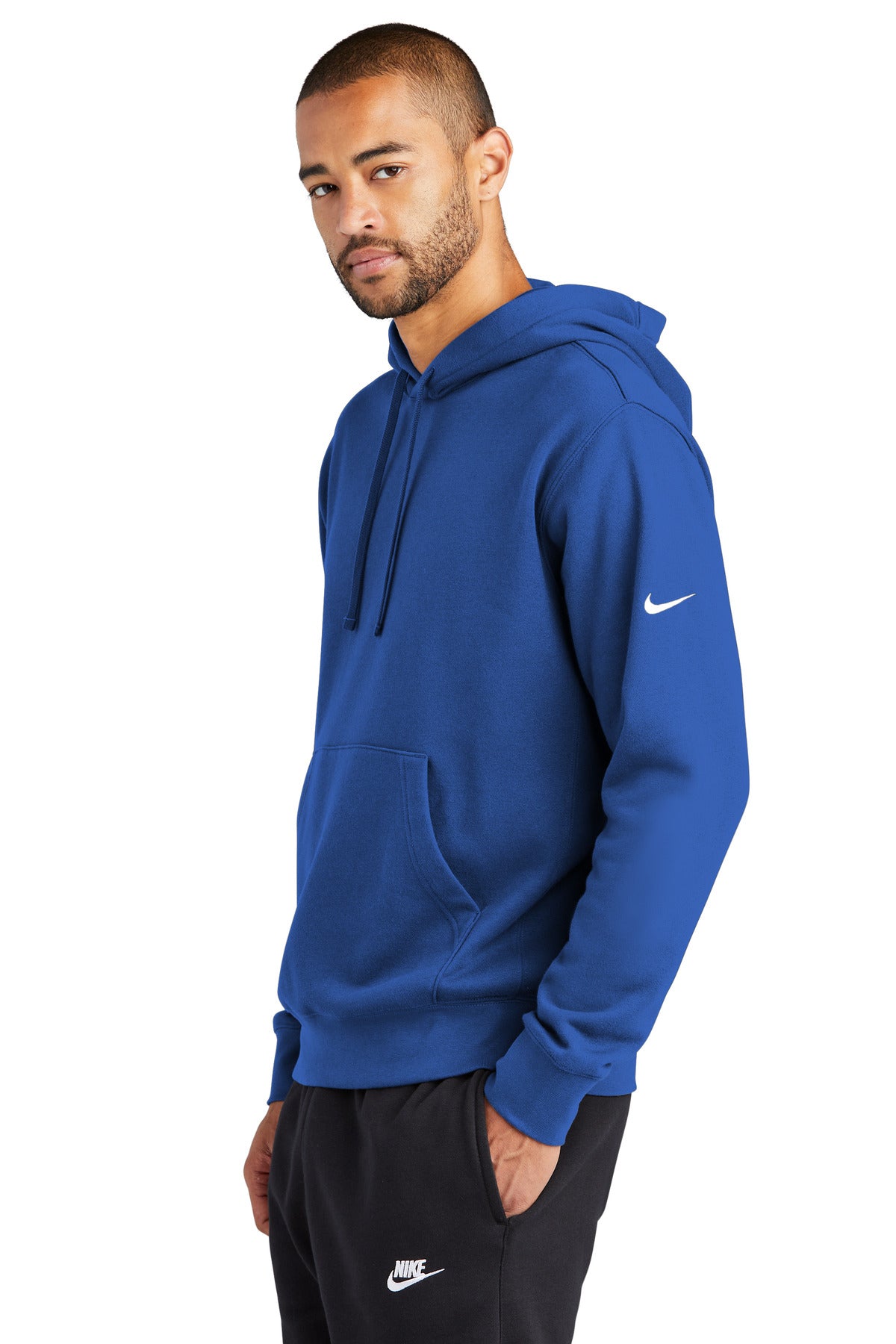 Moletom Nike Sportswear Club Crew Swoosh Azul - Compre Agora